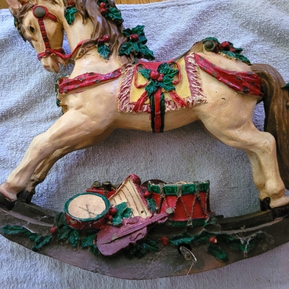 1991 GINY Vintage The Christmas Collection Musical Rocking Horse - Picture 5 of 10